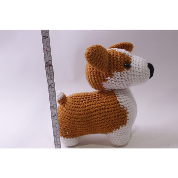 Amigurumi, Corgi Dog, Knit, Plush, Crochet, Vintage, Decorative, ~ 250827-WH 555 - Picture 2 of 2